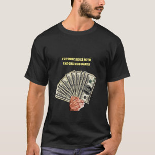 T-shirt main tenir cent dollars billets argent art