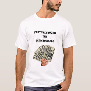 T-shirt main tenir cent dollars billets argent art