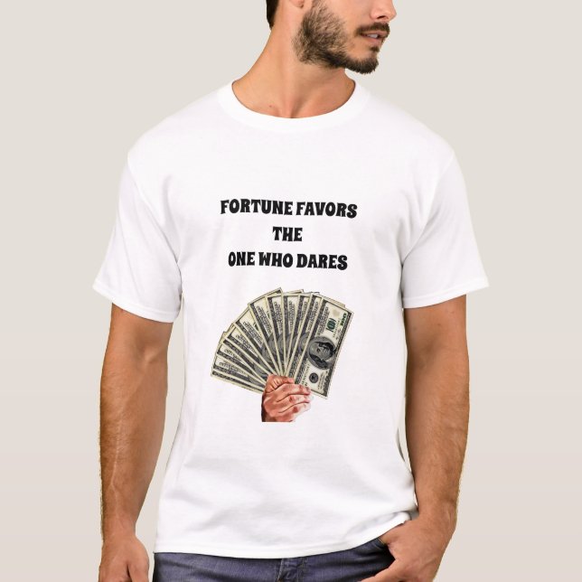 T-shirt main tenir cent dollars billets argent art (Devant)