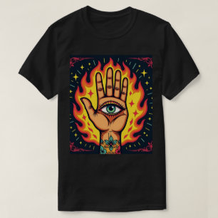 T-shirt Main Troisième Œil Flamboyante