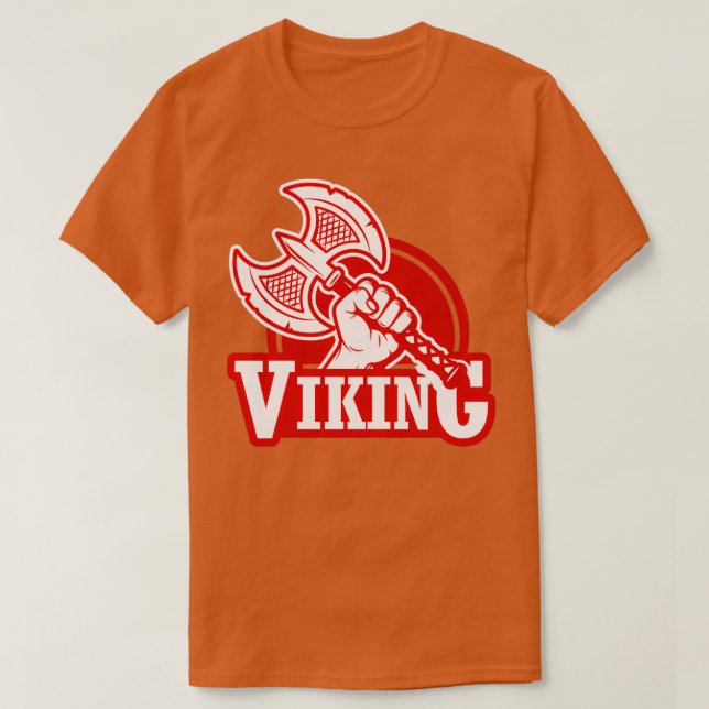 T-shirt Main Viking Tenant Une Ax 2 (Design devant)