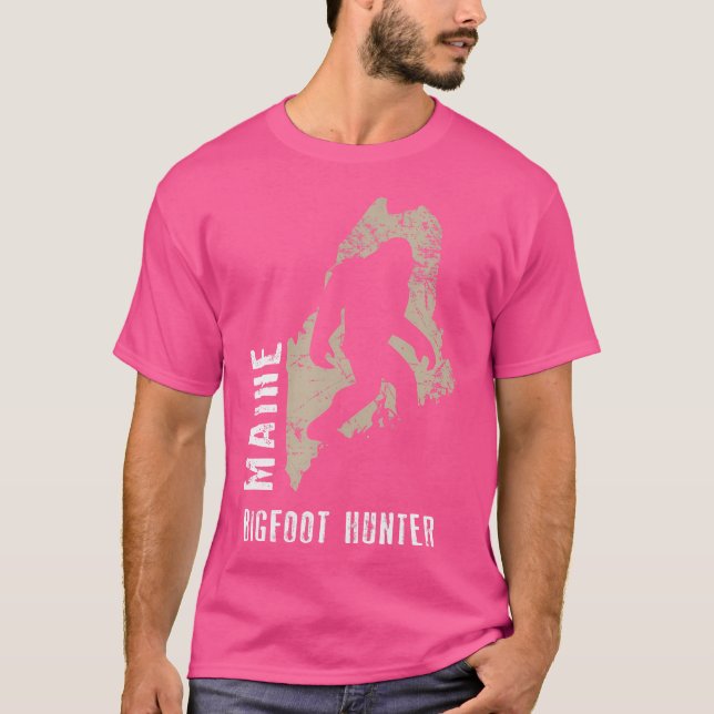 T-shirt Maine Bigfoot Hunter Funny Sasquatch (Devant)