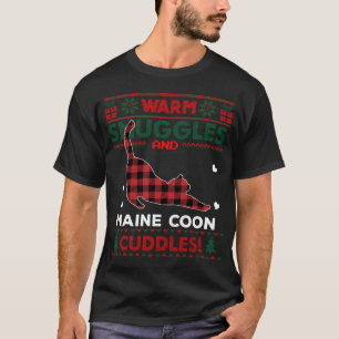 T-shirt Maine Coon Amoureux des chats mignon Chat Noël moc
