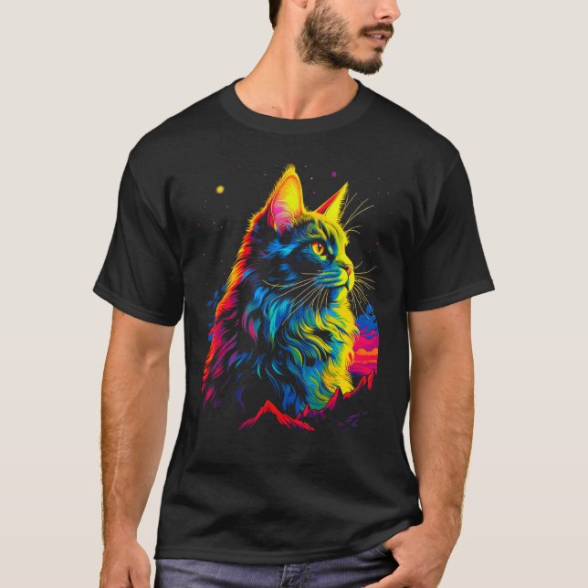 T-shirt Maine Coon Cat (Devant)