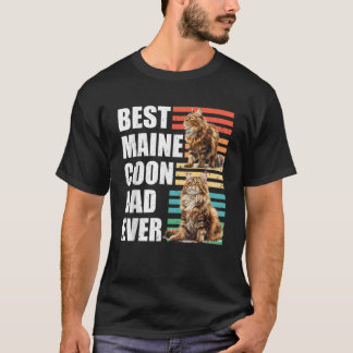 T-shirt Maine Coon Cat Daddy MEILLEUR PÈRE MAINE COON JAMA