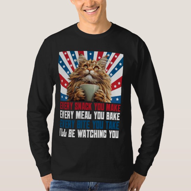 T-shirt Maine Coon CHAQUE SNACK VOUS FAITES CHAQUE REPAS D (Devant)