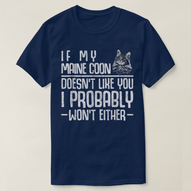 T-shirt Maine Coon Chat pas comme (Design devant)