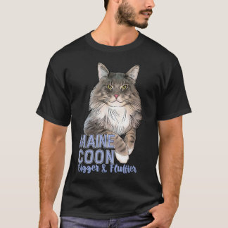 T-shirt Maine Coon Chat Plus gros et plus fluide Amusant