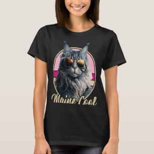 T-shirt Maine Coon Chat Retro Outfit Maine Cool Animal Kit