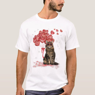 T-shirt Maine Coon Heart Valentines