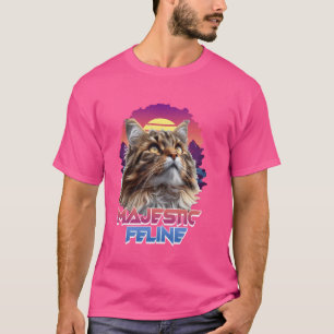 T-shirt Maine Coon MAJESTIC FELINE Propriétaire Vintage de