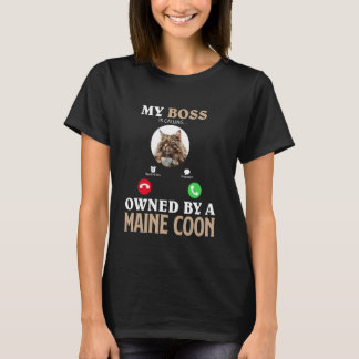 T-shirt Maine Coon MON PATRON APPARTIENT À UN Maine Coon C