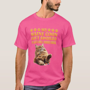 T-shirt Maine Coon MY MAINE COON N'EST PAS SPOILED Funny M