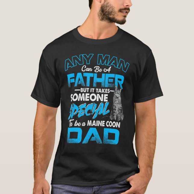 T-shirt Maine Coon Papa Fête des pères de chat présente (Devant)