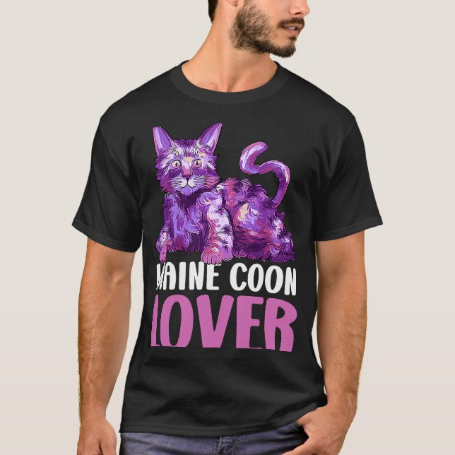 T-shirt Maine Coon pour chat (Devant)
