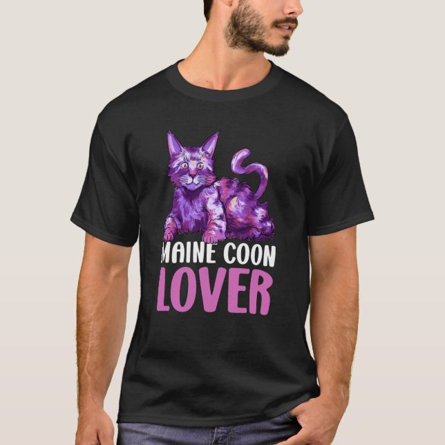 T-shirt Maine Coon pour chat (Devant)