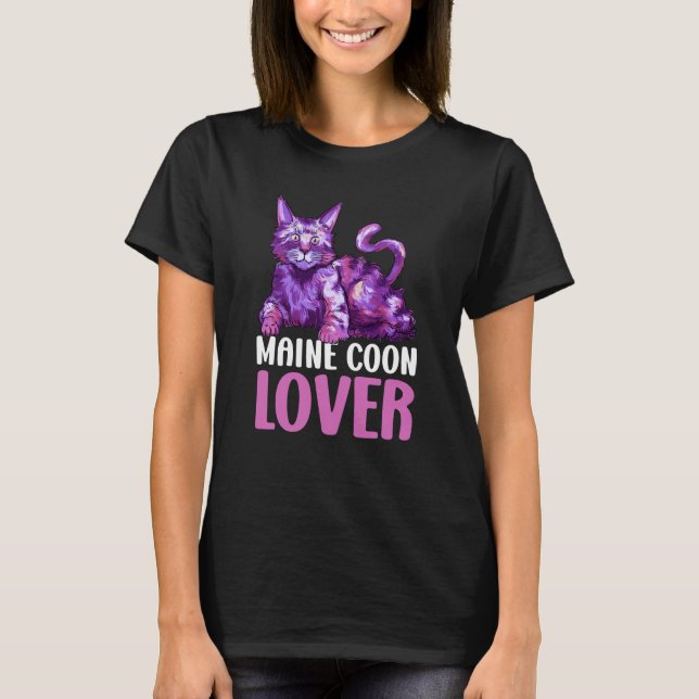 T-shirt Maine Coon pour chat (Devant)