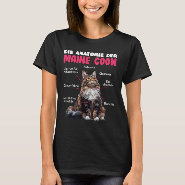 T-shirt Maine Coon Propriétaire ANATOMIE D'UN MAINE COON C (Devant)