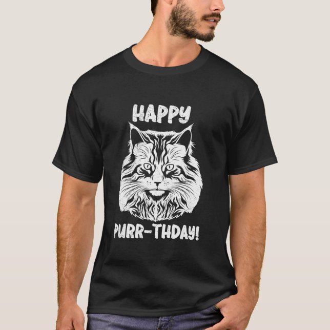 T-shirt Maine Coon Propriétaires HEUREUX JEUDI JEUDI Anniv (Devant)