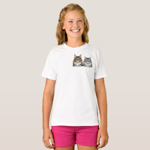 T-shirt Maine Coon & Tabby argent pour amateur de chats 