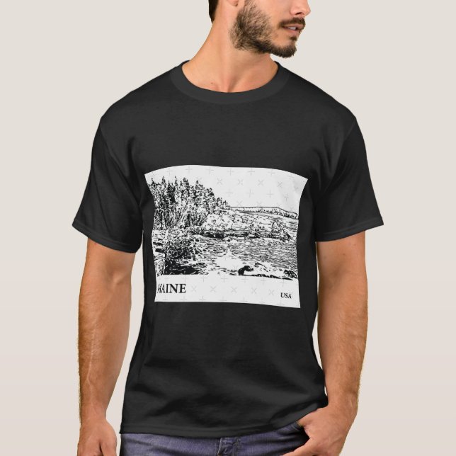 T-shirt Maine États-Unis 2 (Devant)