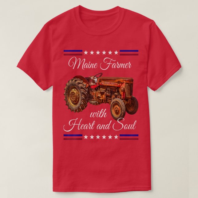 T-shirt Maine Farmer Retro (Design devant)