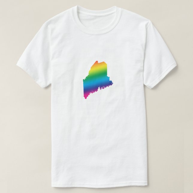 T-shirt Maine Gay pride Rainbow LGBT Égalité des droits (Design devant)