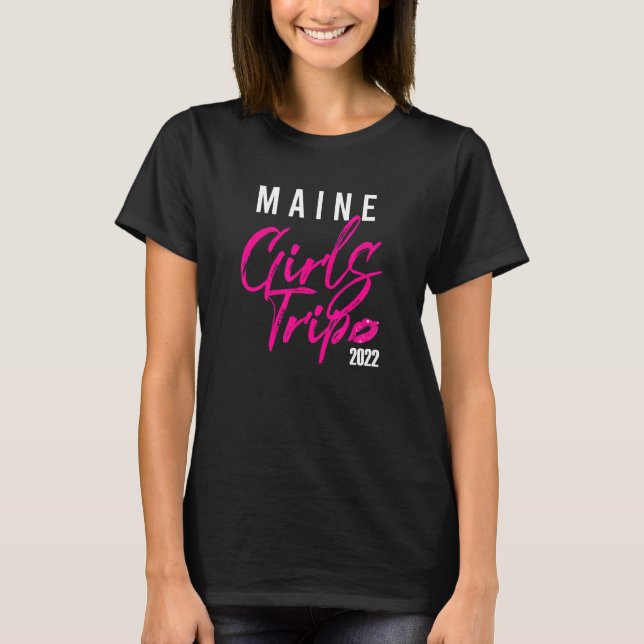 T-shirt Maine Girls Voyage Week-end Vacances Correspondanc (Devant)