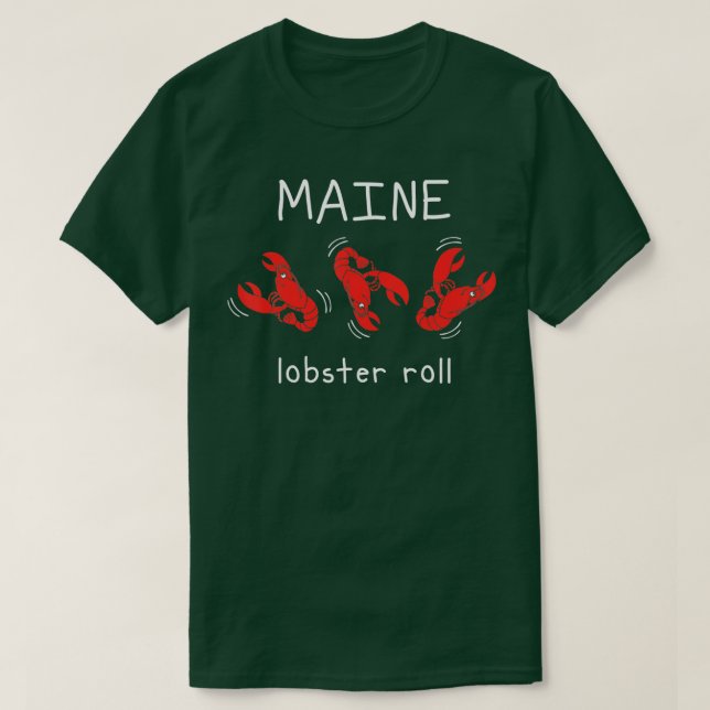 T-shirt Maine lobster Roll funny tumbling lobsters  (Design devant)