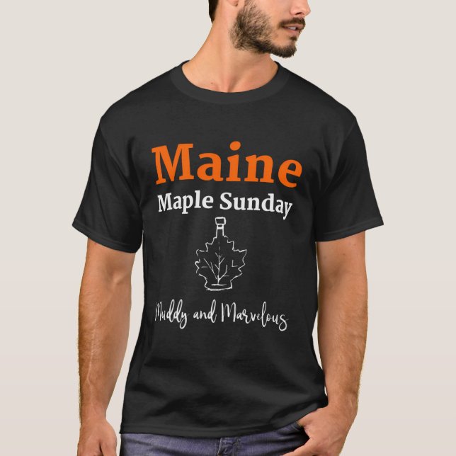 T-shirt Maine Maple Sunday Mudgar House Maple Leaf Sy (Devant)
