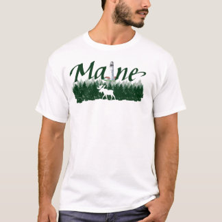 T-shirt Maine, phare, pins, orignal silhouette