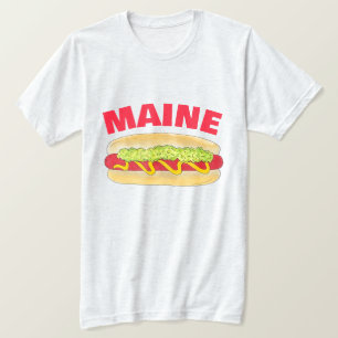 T-shirt Maine Red Snapper Hotdog Portland ME Food Cookout