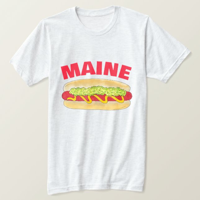 T-shirt Maine Red Snapper Hotdog Portland ME Food Cookout (Design devant)
