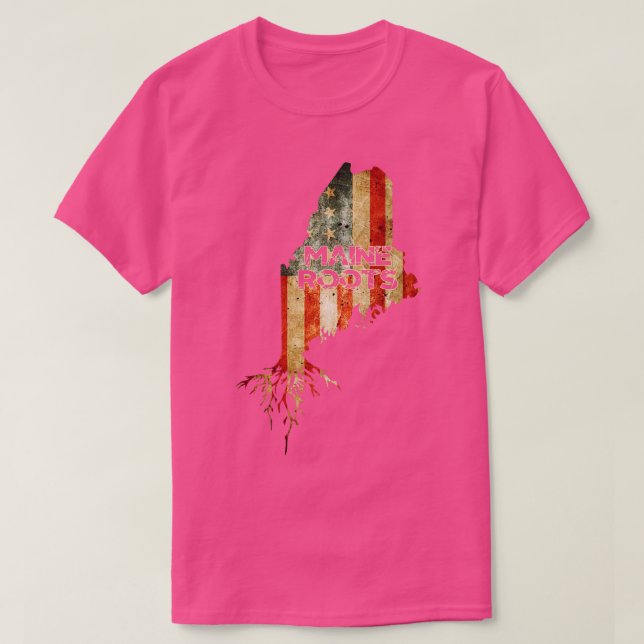 T-shirt Maine Roots State Map Cadeau Premium (Design devant)