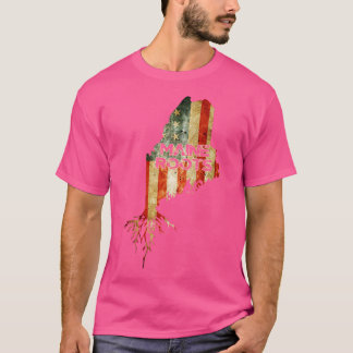 T-shirt Maine Roots State Map Cadeau Premium