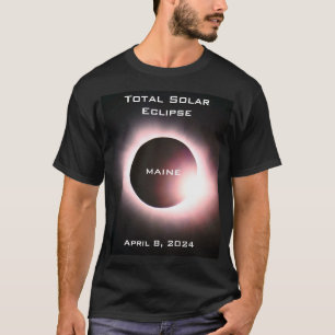 T-shirt MAINE Total éclipse solaire 8 avril 2024