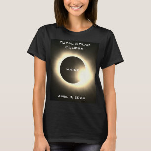 T-shirt MAINE Total éclipse solaire 8 avril 2024