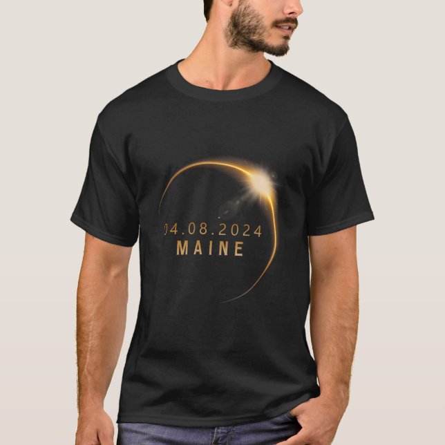 T-shirt Maine Total Solar Eclipse April 8 2024 Solar Eclip (Devant)