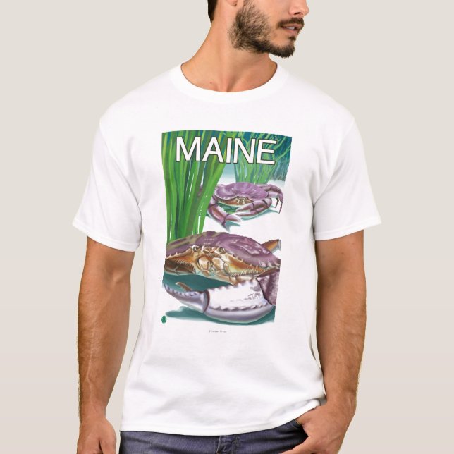 T-shirt MaineCrab et pêcheur (Devant)