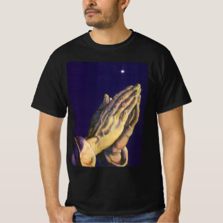 T-shirt Mains anciennes priant avec l'étoile de Bethléem