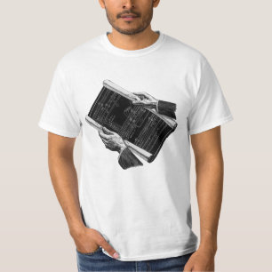 T-shirt Mains avec plans architecturaux bleus, Entreprise 