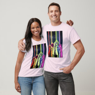 T-shirt Mains dans l'air avec anneaux -Couleur