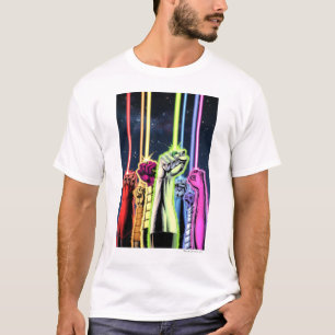 T-shirt Mains dans le ciel avec des anneaux - couleur