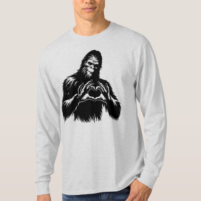 T-shirt Mains de Bigfoot en forme de cœur (Devant)