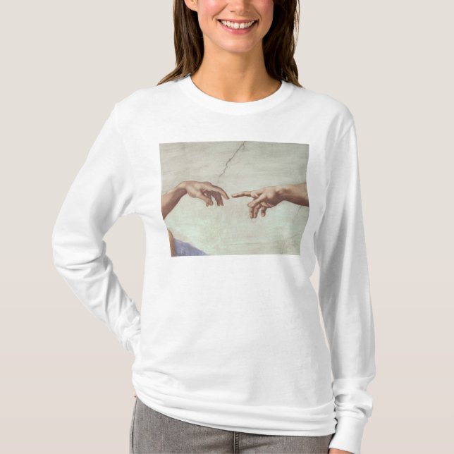 T-shirt Mains de Dieu et d'Adam (Devant)