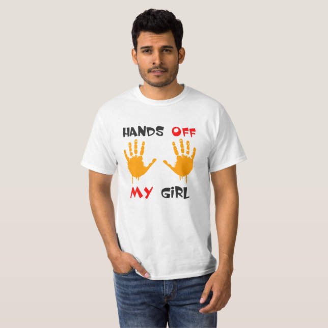 T-shirt Mains de mon mec et de ma chemise (Devant entier)