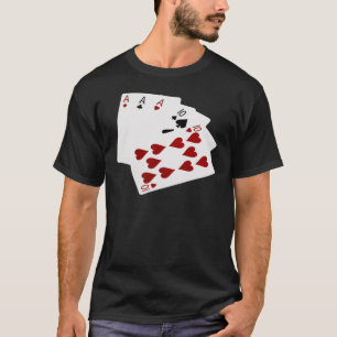 T-shirt Mains de poker - pleine Chambre - as et Dix