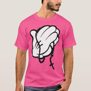 T-shirt Mains de prières amusantes