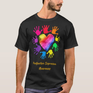 T-shirt Mains de sensibilisation à la dépression post-part