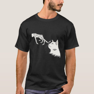 T-shirt Mains de squelette Boop un chat heureux